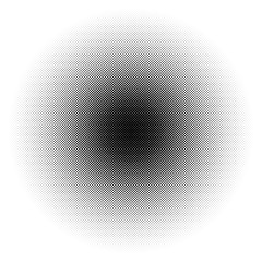 Poster - Circle halftone pattern / texture. Monochrome halftone dots.