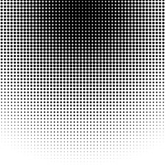 Poster - Circle halftone pattern / texture. Monochrome halftone dots.
