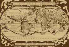 Early World Map / Abraham Ortelius(1570) [vector]
