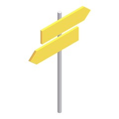 Poster - Road signpost icon. Isometric 3d illustration of road signpost vector icon for web