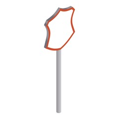 Poster - Road sign icon. Isometric 3d illustration of road sign vector icon for web