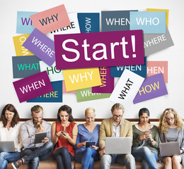 Wall Mural - Start Beginning Startup Launch Forward Motivation Concept