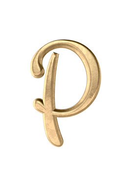 Metal alphabet. 3D rendering