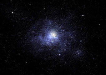 Wall Mural - galaxy in a free space