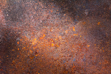 Rusty Metal Texture Or Rusty Metal Background. Grunge Retro Vintage Of Rusty Metal Plate For Design With Copy Space For Text Or Image.