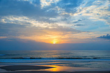 Wall Mural - atlantic ocean sunset, lacanau france