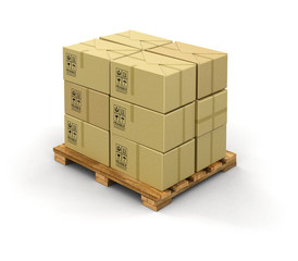 Poster - Many packages.  Image with clipping path