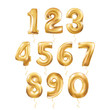 Metallic Gold Letter Balloons 123