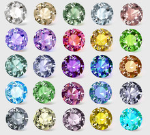 Illustration Set Of Precious Stones Of Different  Colors