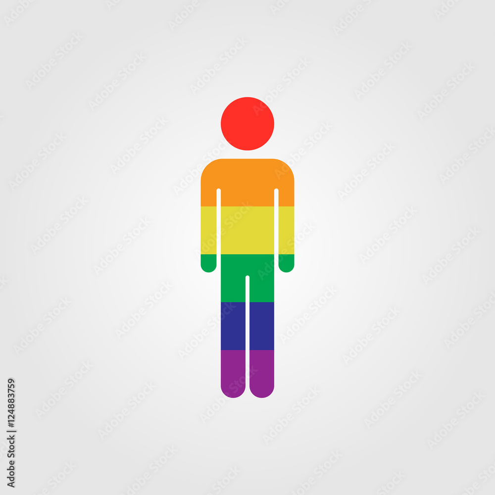 Gay vector icon, LGBT rainbow flag vector icon Stock Vector | Adobe Stock
