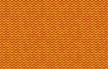 Orange realistic simple knit texture vector seamless pattern
