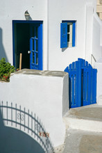Blue Gate Door Window