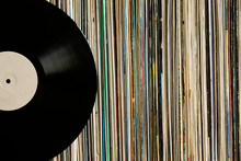 Vinyl Record On A Collection Of Albums