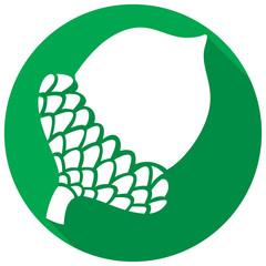 Wall Mural - acorn flat icon