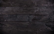 Black wood background, charred planks, painted black stain boards