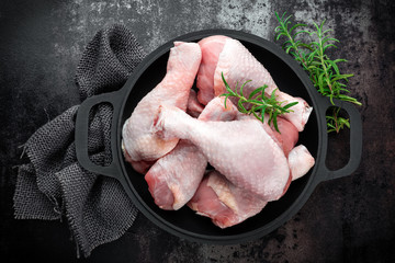 Canvas Print - raw chicken legs