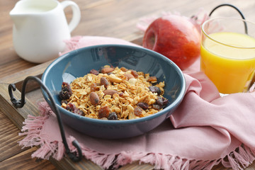 Wall Mural - Homemade granola with raisins