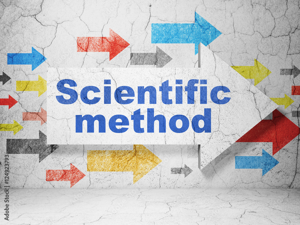 Science concept: arrow with Scientific Method on grunge wall background ...
