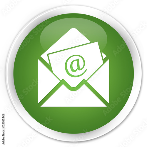 Newsletter Email Icon Soft Green Glossy Round Button Stock Illustration Adobe Stock