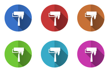 Poster - Flat design vector icon set