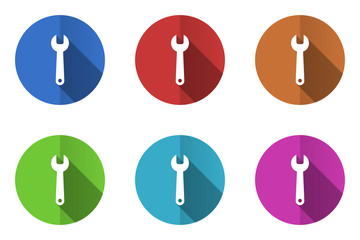 Poster - Flat design vector icon set