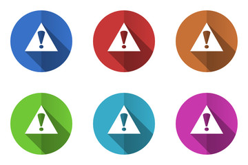 Aufkleber - Flat design exclamation sign vector icons