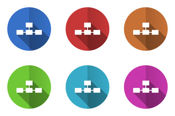 Poster - Flat design internet vector icons