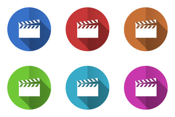 Poster - Flat design video vector icons