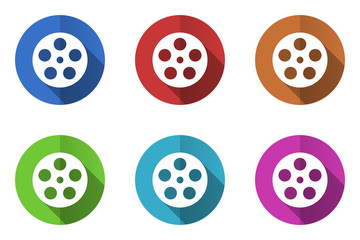 Poster - Flat design movie vector icons