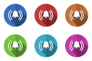 Poster - Flat design alert vector icons