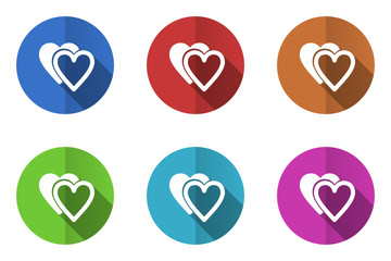Poster - Flat design love vector icons