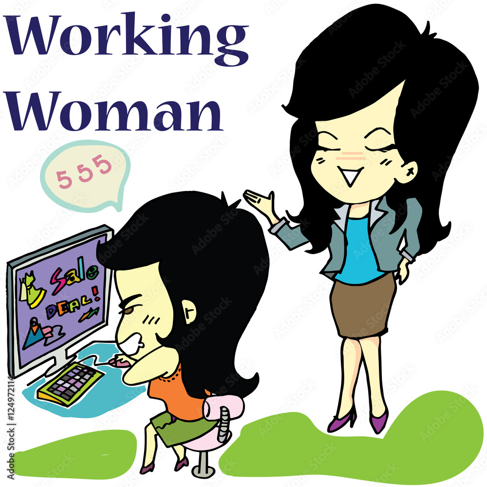 business woman cartoon vector character Stock Illustration | Adobe Stock