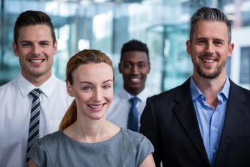 Wall Mural - Portrait of businesspeople in office