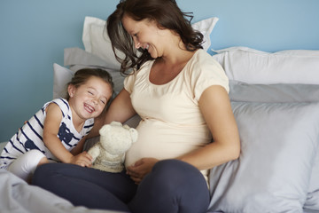 funny moments of mother and daughter.