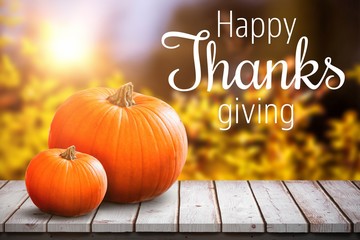 Poster - Composite image of thanksgiving greeting text