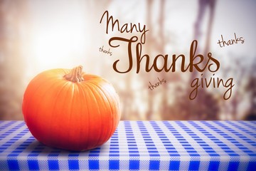 Sticker - Composite image of happy thanksgiving day message