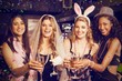 © vectorfusionart - Composite image of friends celebrating bachelorette party