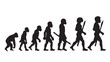 © kotjarko - Human Evolution. Human Evolution Chart. Human Evolution Definition. Human Evolution Stages. Isolated Vector: Era, Neanderthal, Progress, Darwin Theory.