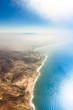 Widok z samolotu wzdłuż linii brzegowej, Maroko - Ocean Atlantycki - Afryka