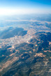 Widok z samolotu na miasto w górach - Turcja - Bliski Wschód