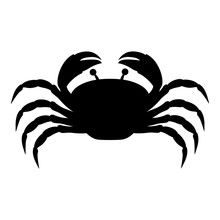 Single Crab Icon Image Vector Illustration Design 