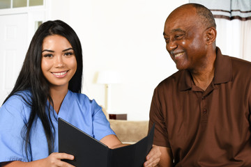 Wall Mural - Nurse Taking Care of Senior