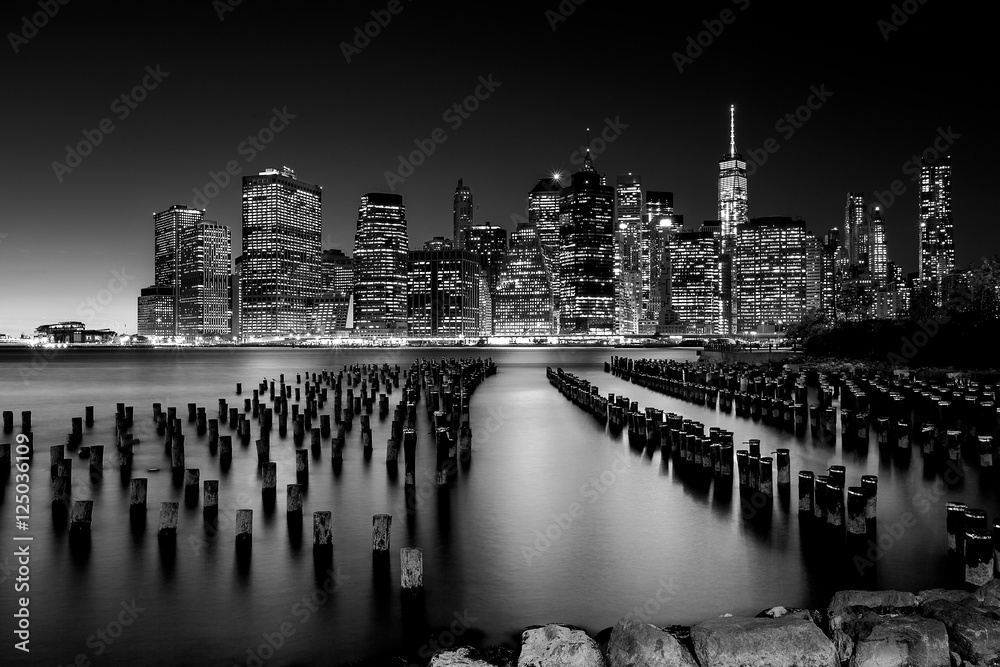 New York City panorama with Manhattan Skyline - obrazy, fototapety, plakaty 