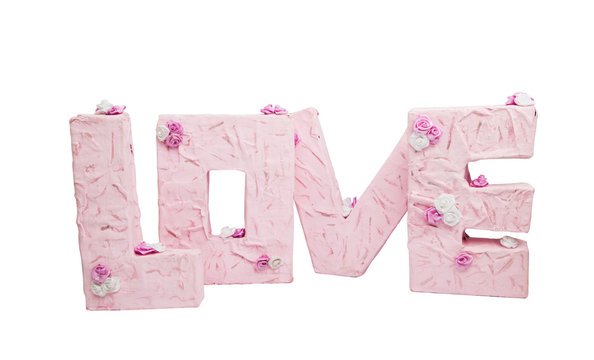 The letters of the word Love