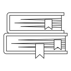 Poster - Two books icon. Outline illustration of two books vector icon for web