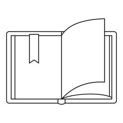 Poster - Open book icon. Outline illustration of open book vector icon for web