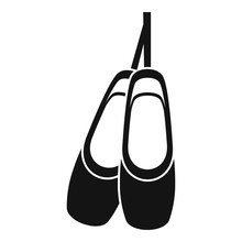 Pointe Shoes Icon. Simple Illustration Of Pointe Shoes Vector Icon For Web