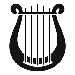 Poster - Harp icon. Simple illustration of harp vector icon for web
