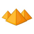 Egyptian pyramids icon. Cartoon illustration of pyramids vector icon for web design