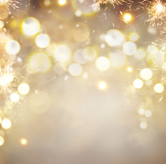 Wall Mural - golden christmas holiday abstract glitter defocused background
